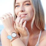 Mother of Pearl Lip Balm Bracelet in Rose Gold - getbalmy