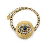 Boho Eye Lip Balm Bracelet in 14K Gold