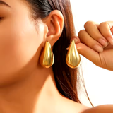 Teardrop Chunky Earrings in 14K Gold