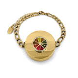 Fruit Pendant Lip Balm Bracelet in 14K Gold