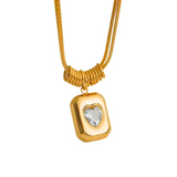 Golden Heart Glow Necklace