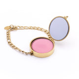 Black Heart Lip Balm Bracelet in 14K Gold