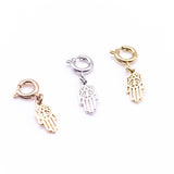 Hamsa Hand Charm in Rose Gold - getbalmy