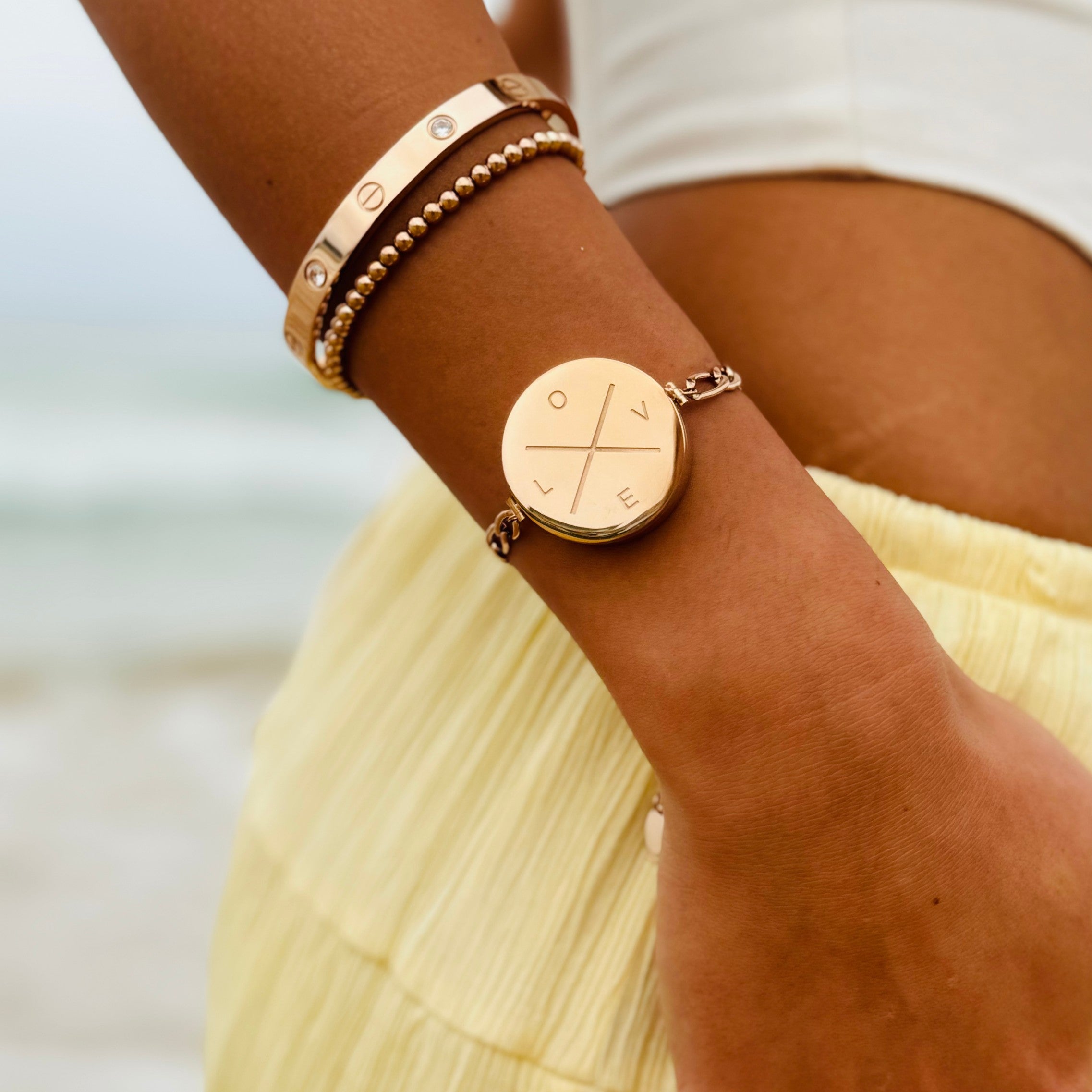 Love Lip Balm Bracelet in 14K Gold - getbalmy