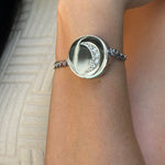 Crescent Moon Lip Balm Bracelet in White Gold - getbalmy