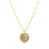 Crescent Moon Lip Balm Necklace in 14K Gold