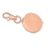 Palm Lip Balm Key Ring in Rose Gold