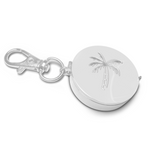 Palm Lip Balm Key Ring in White Gold