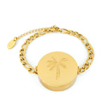 Palm Tree Lip Balm Bracelet in 14K Gold - getbalmy