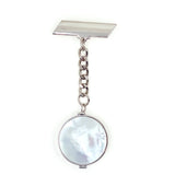 Mother of Pearl Lip Balm Fob in White Gold - getbalmy