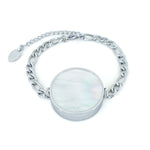 Mother of Pearl Lip Balm Bracelet in White Gold - getbalmy