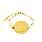 Original Lip Balm Bracelet with Pearl Chain in 14K Gold