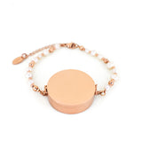Original Lip Balm Bracelet with Pearl Chain in Rose Gold