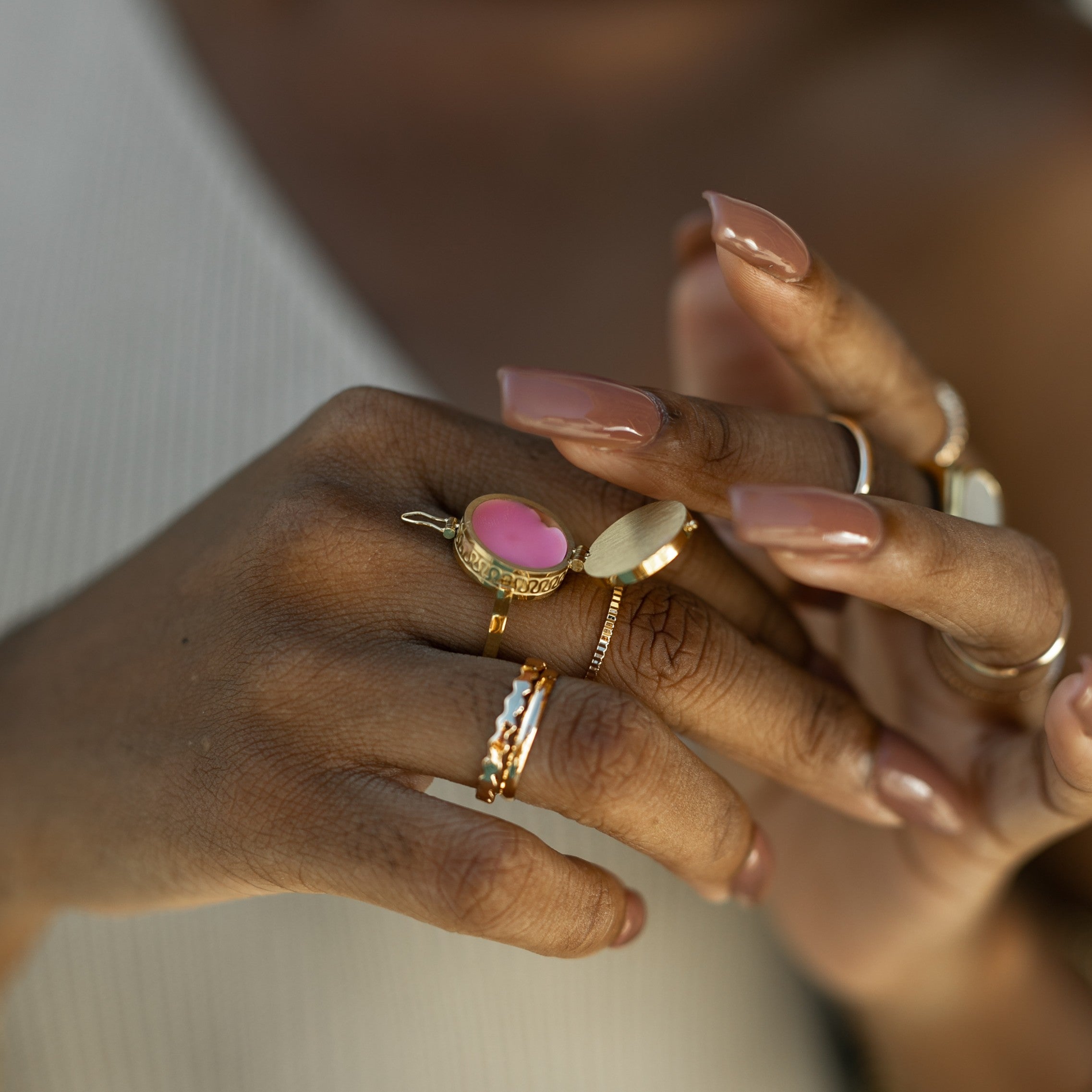 Boho Lip Balm Ring in Rose Gold - getbalmy