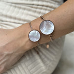 Mother of Pearl Lip Balm Bracelet in Rose Gold - getbalmy