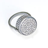 Bling Lip Balm Ring in White Gold