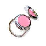 Bling Lip Balm Ring in White Gold