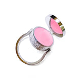 Bling Lip Balm Ring in White Gold