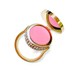 Bling Lip Balm Ring in 14K Gold