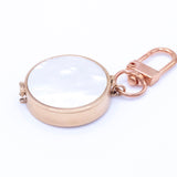 Mother of Pearl Lip Balm Key Ring in Rose Gold - getbalmy