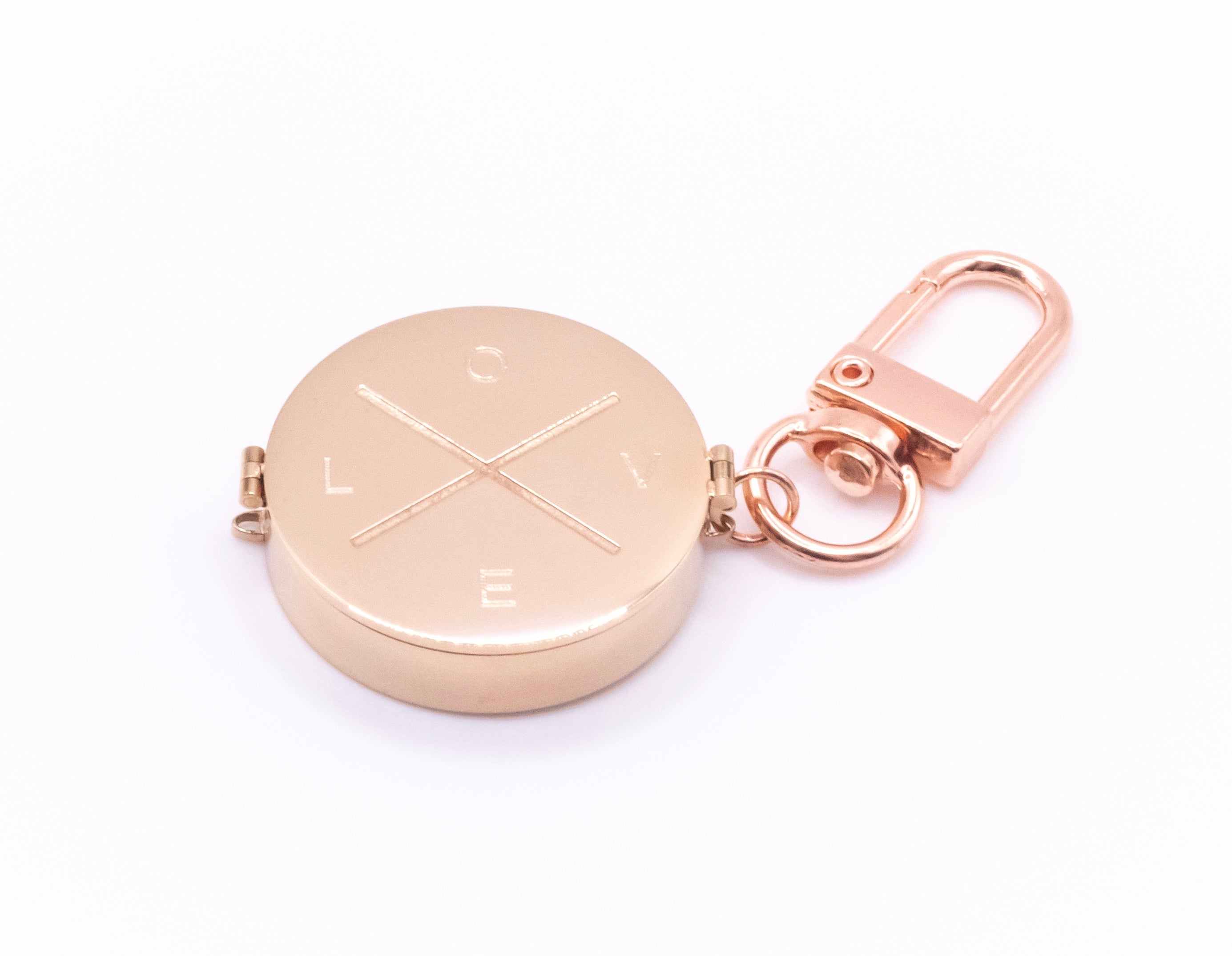 Love Lip Balm Key Ring in Rose Gold - getbalmy