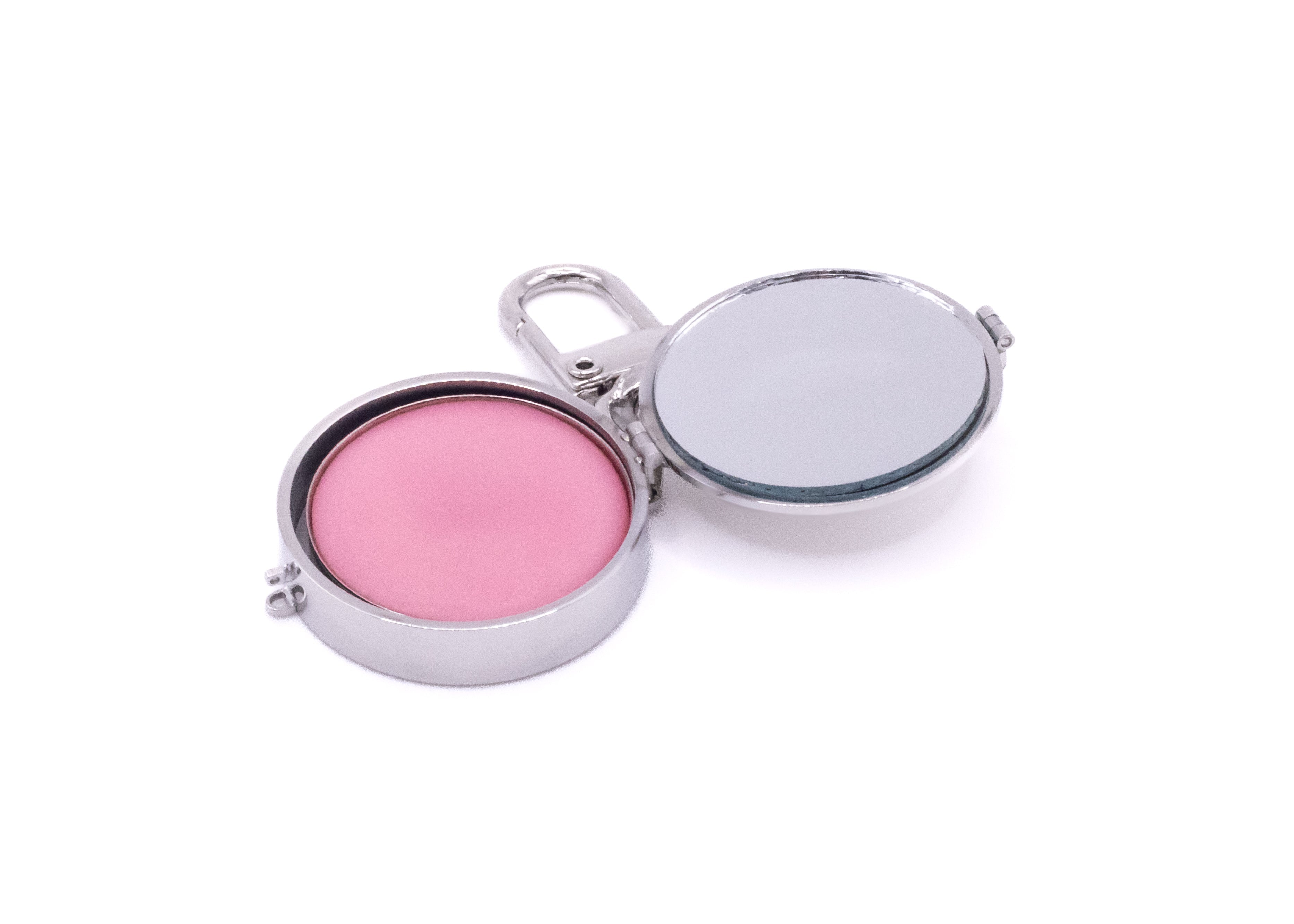 Mother of Pearl Lip Balm Key Ring in White Gold - getbalmy